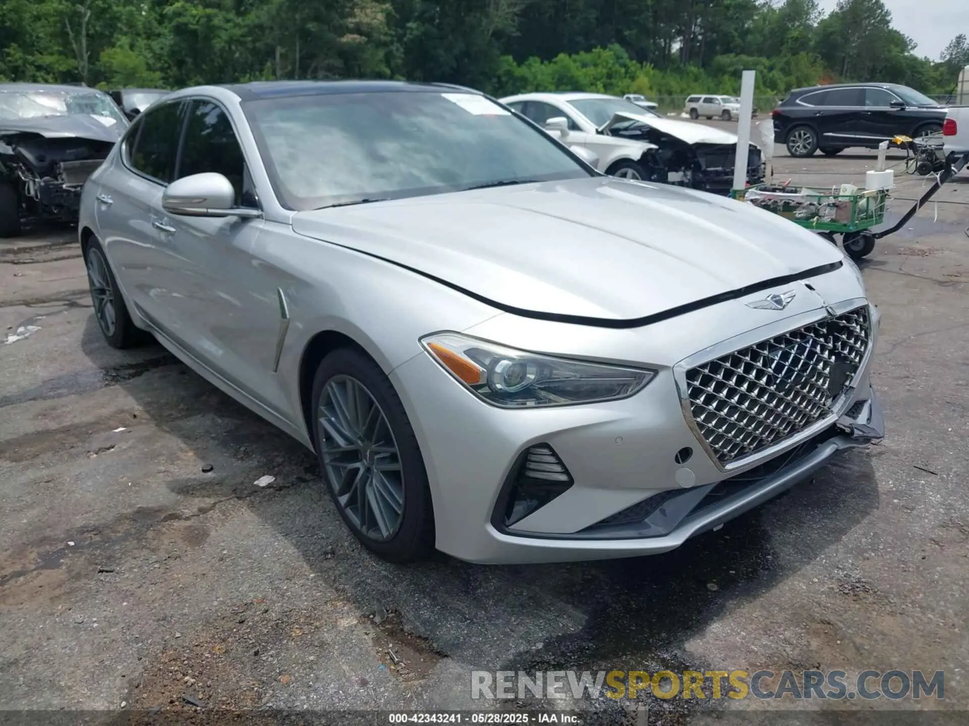 1 Photograph of a damaged car KMTG34LA4KU027233 GENESIS G70 2019