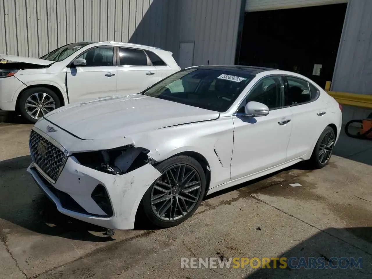 1 Photograph of a damaged car KMTG34LA6KU044132 GENESIS G70 2019