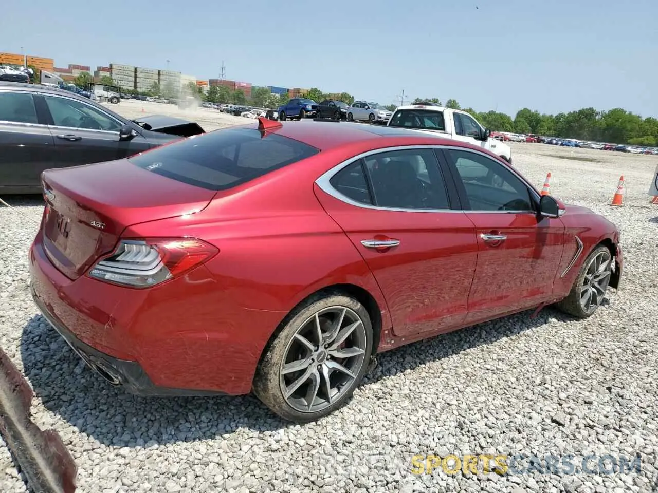 3 Photograph of a damaged car KMTG34LE0KU024820 GENESIS G70 2019