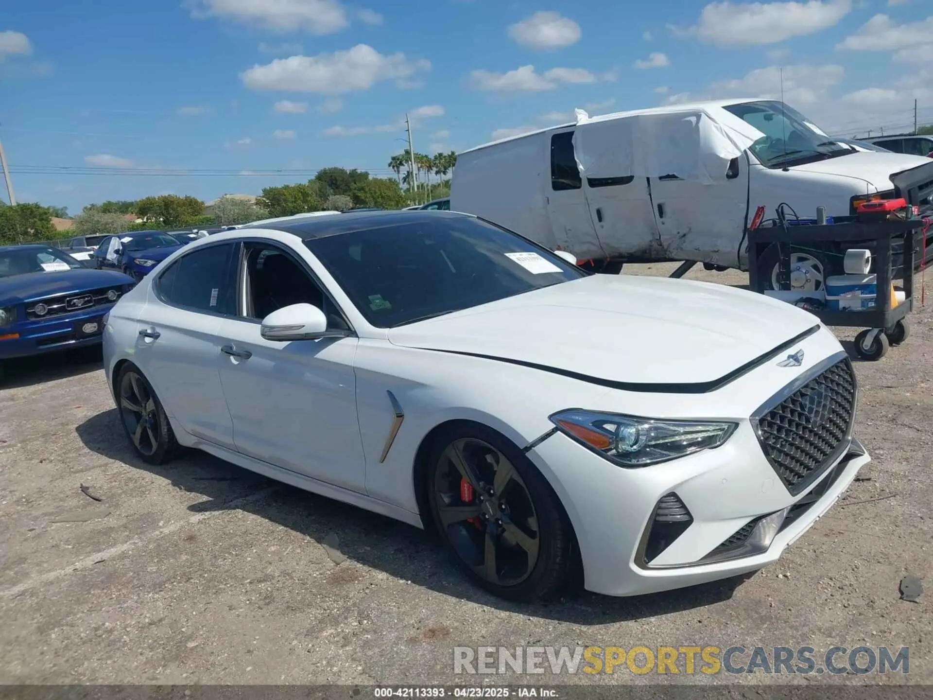 1 Photograph of a damaged car KMTG34LE0KU034232 GENESIS G70 2019