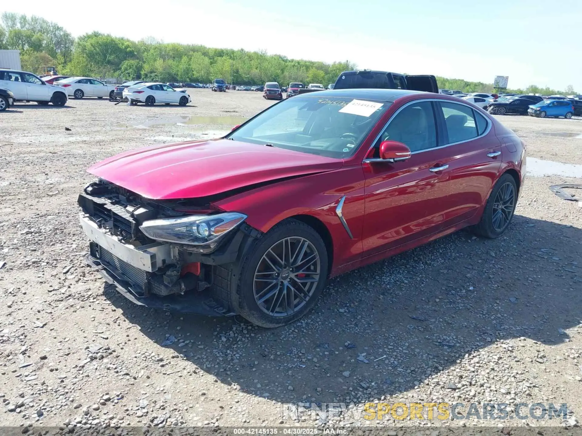 2 Photograph of a damaged car KMTG34LE0KU039981 GENESIS G70 2019