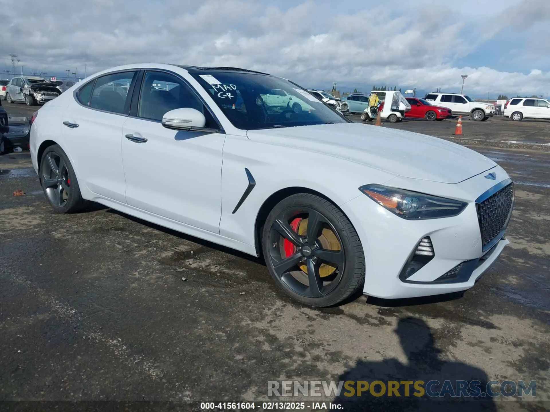 1 Photograph of a damaged car KMTG34LE2KU032479 GENESIS G70 2019