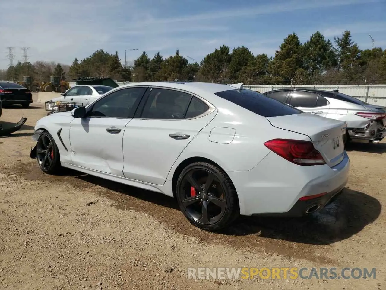 2 Photograph of a damaged car KMTG34LE7KU017864 GENESIS G70 2019