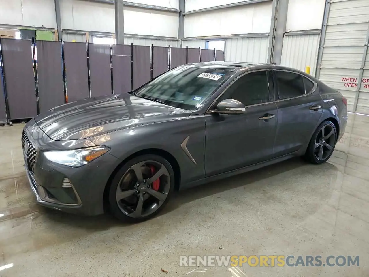 1 Photograph of a damaged car KMTG34LE9KU021057 GENESIS G70 2019