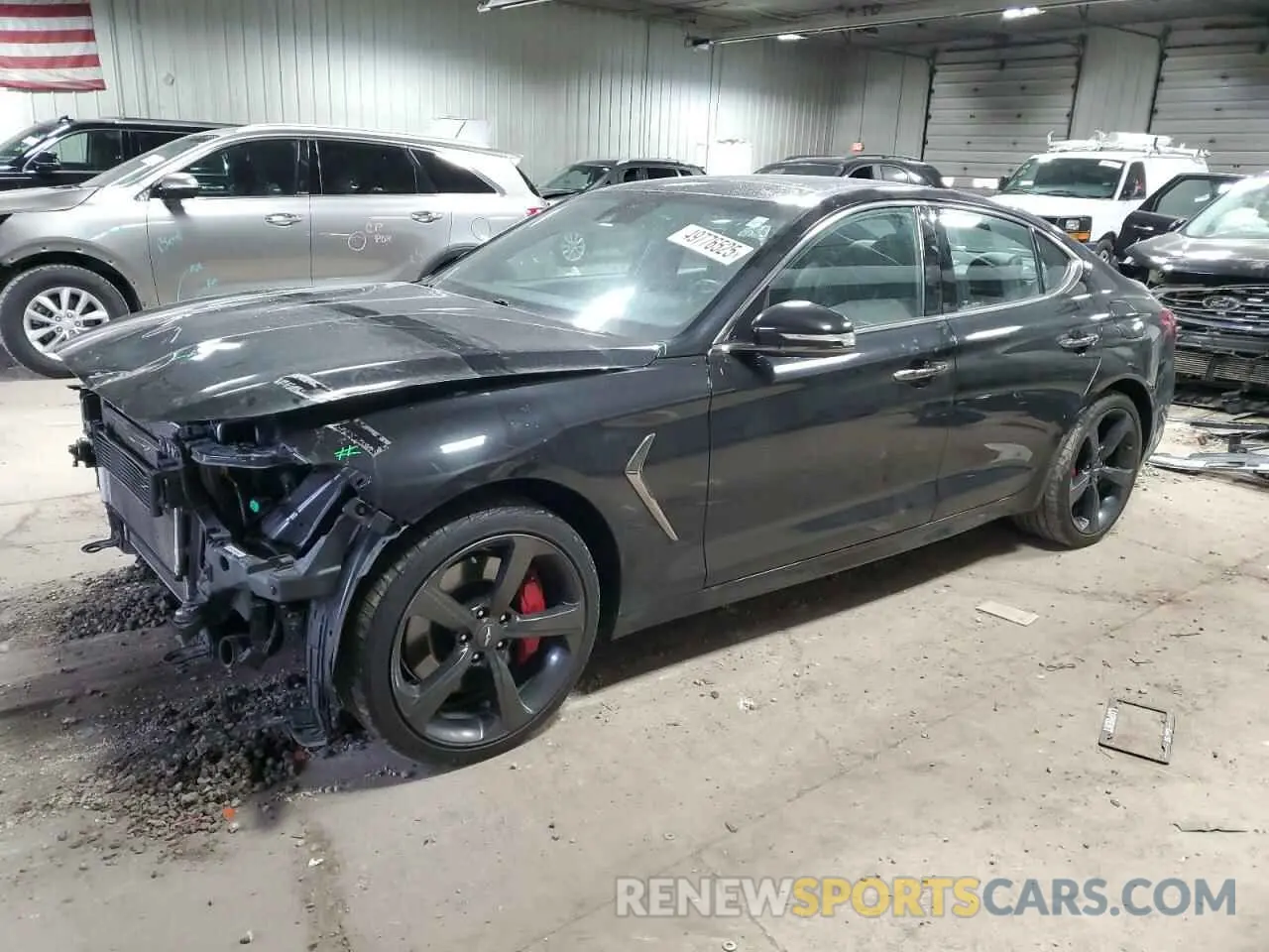 1 Photograph of a damaged car KMTG34LE9KU025478 GENESIS G70 2019