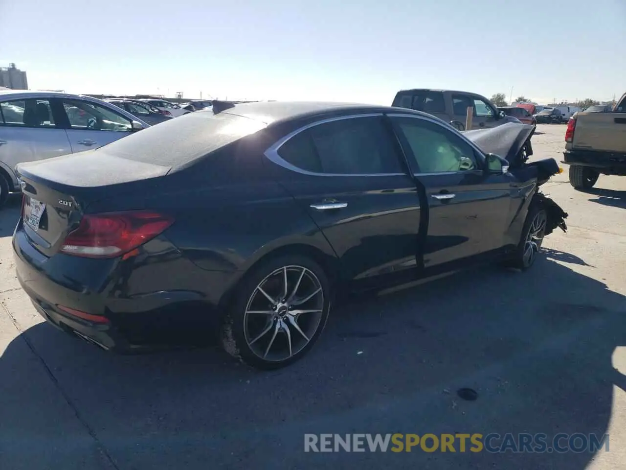 3 Photograph of a damaged car KMTG44LA2KU026742 GENESIS G70 2019