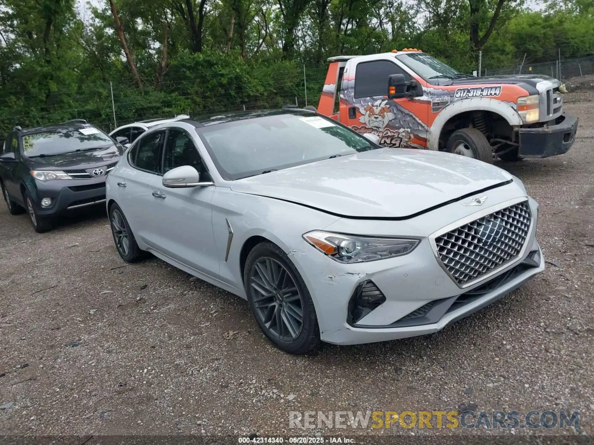 1 Photograph of a damaged car KMTG44LA4KU025432 GENESIS G70 2019