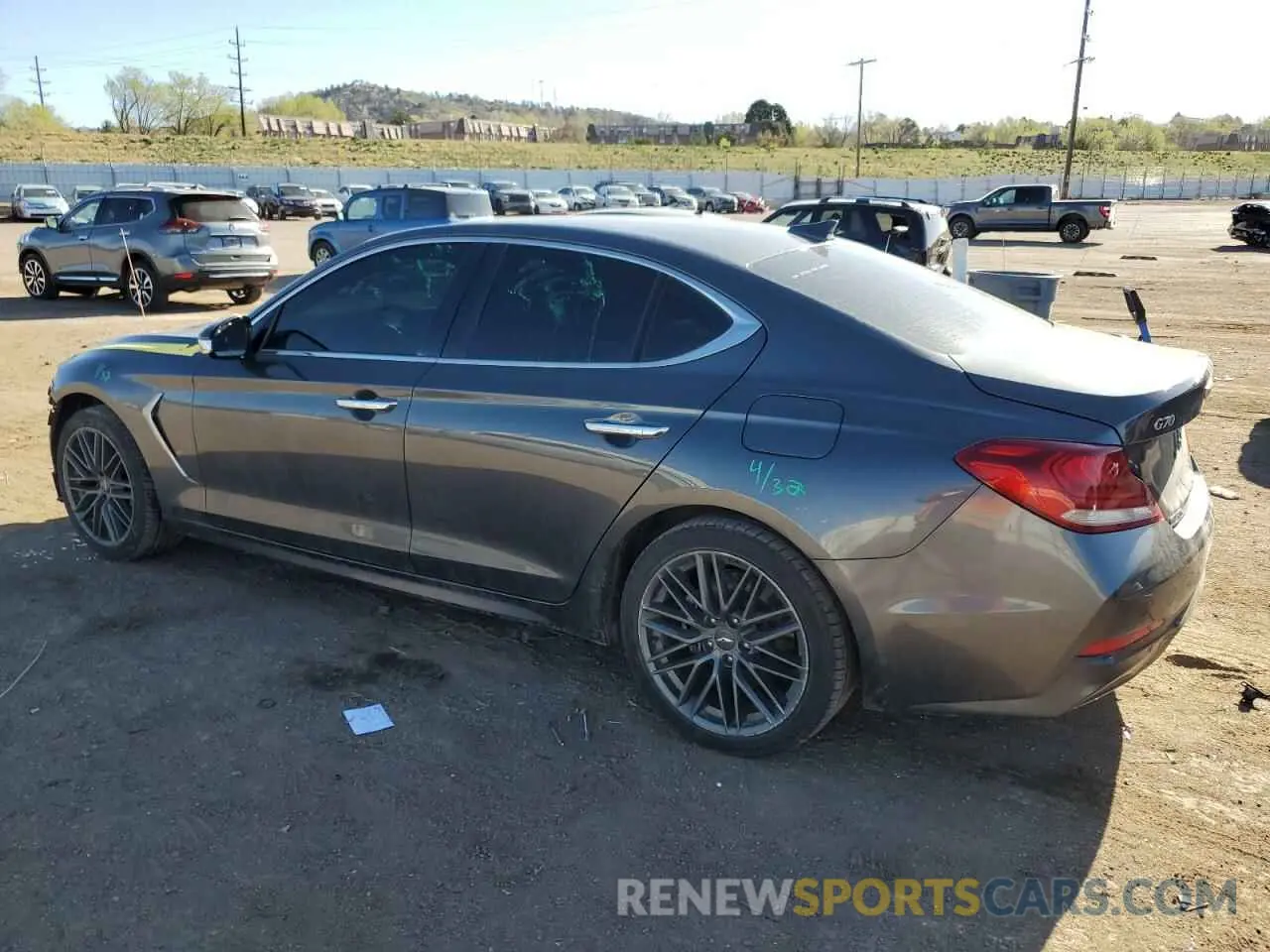 2 Photograph of a damaged car KMTG44LA5KU017839 GENESIS G70 2019