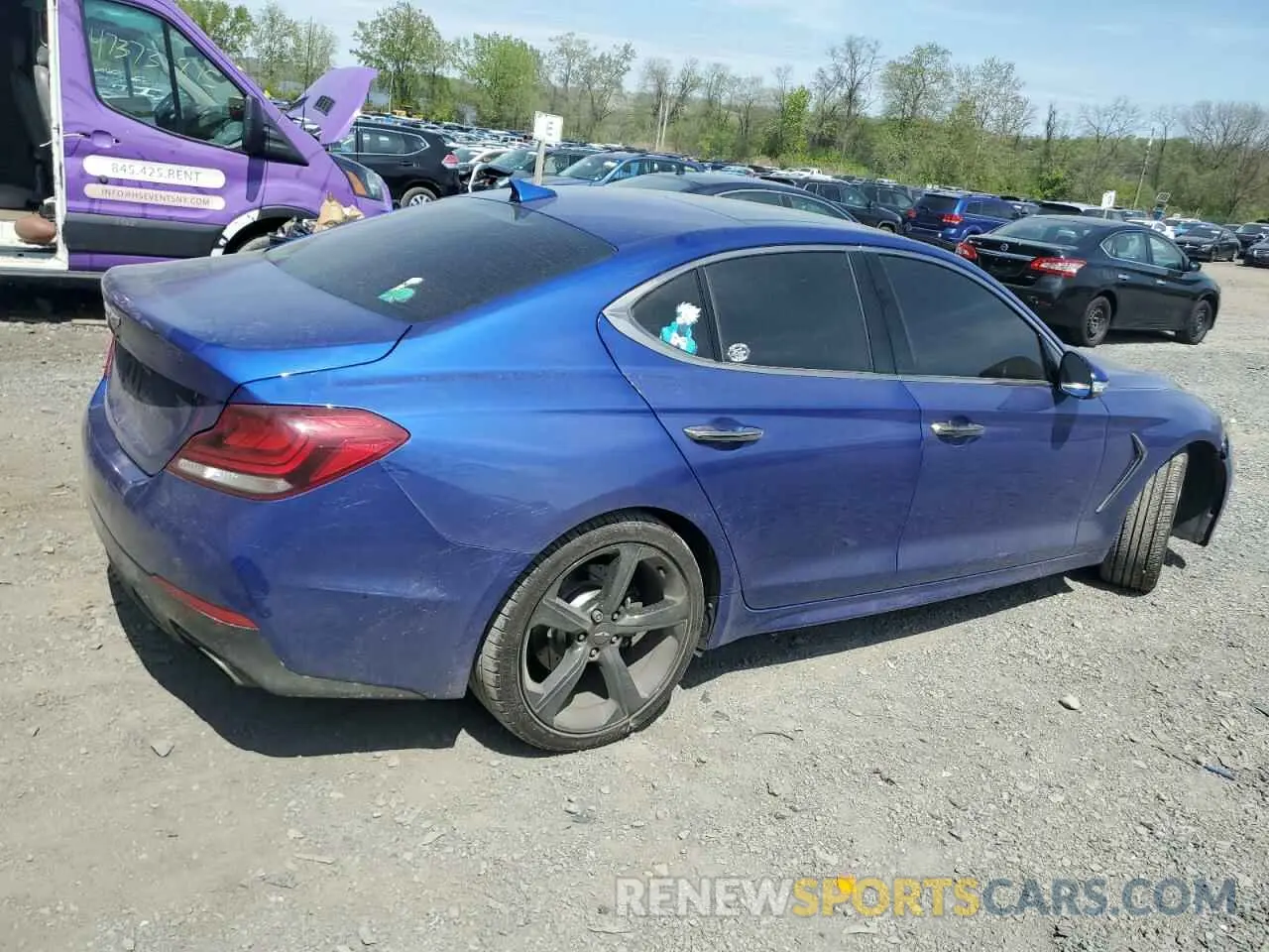 3 Photograph of a damaged car KMTG44LA5KU033135 GENESIS G70 2019