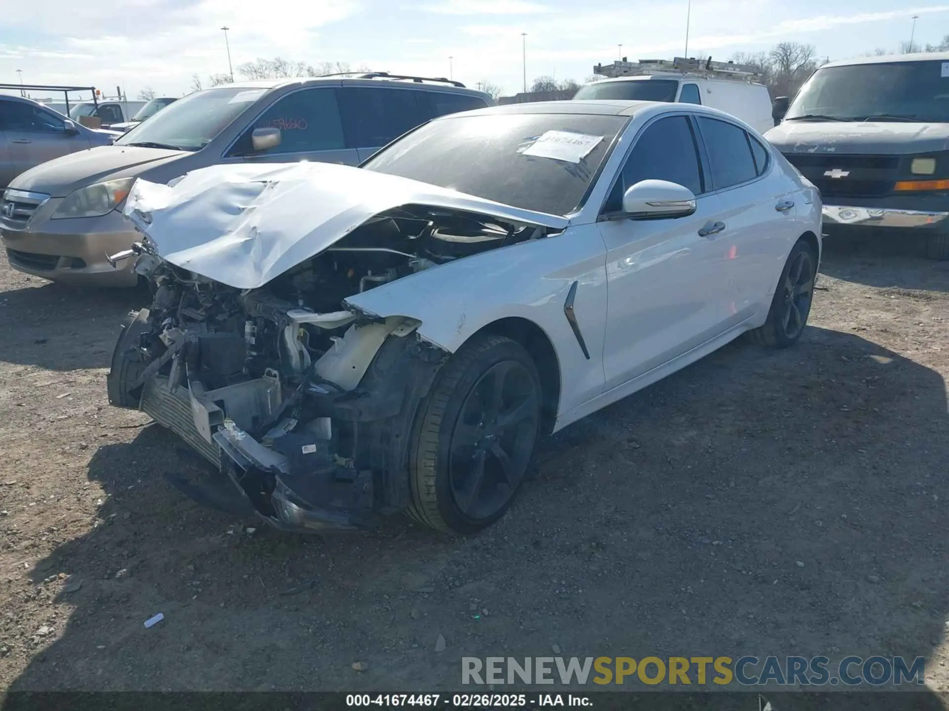 2 Photograph of a damaged car KMTG44LAXKU019182 GENESIS G70 2019