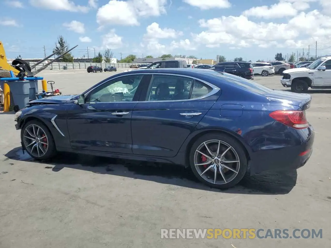 2 Photograph of a damaged car KMTG74LE0KU043856 GENESIS G70 2019