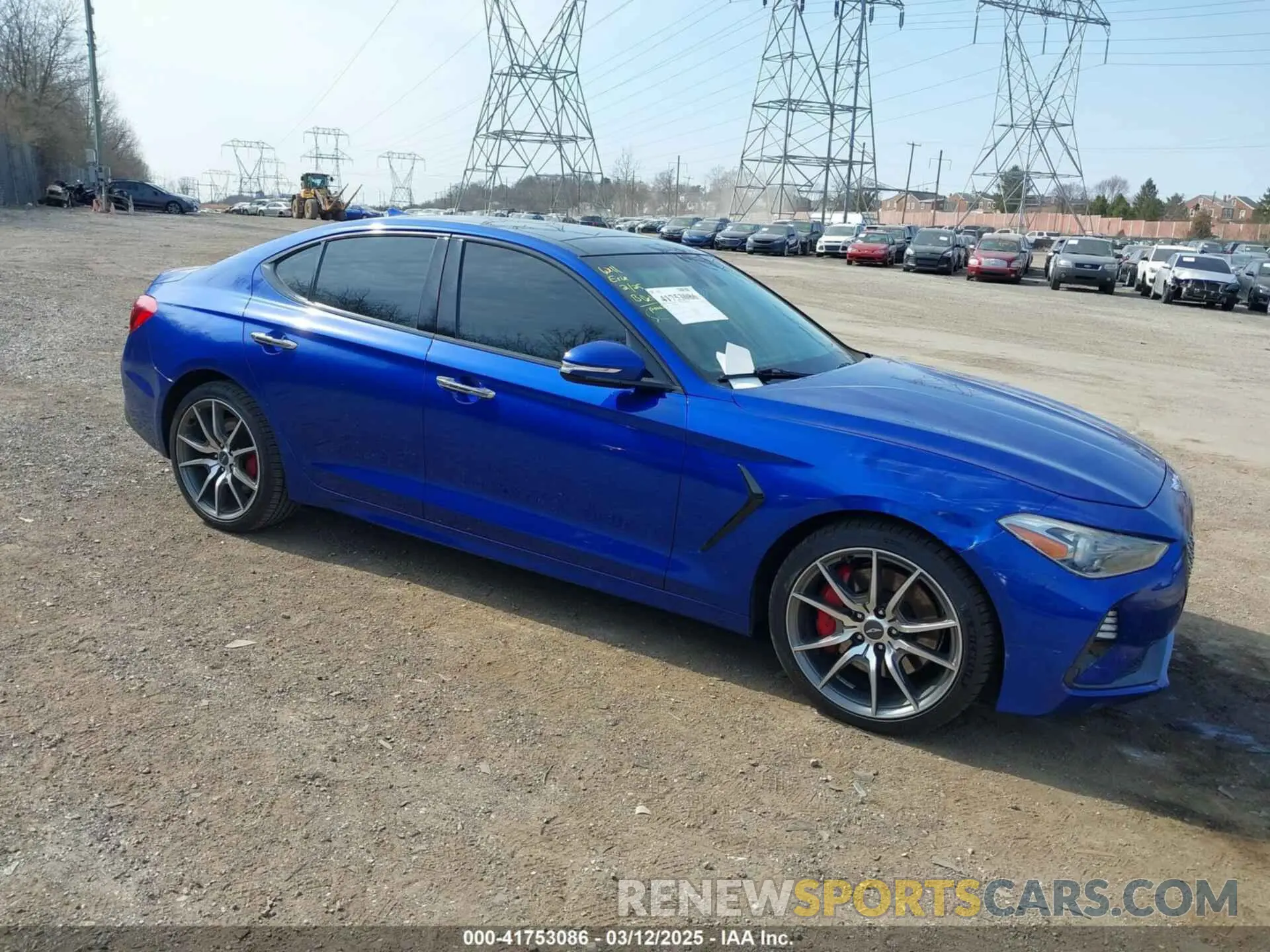 1 Photograph of a damaged car KMTG74LE2KU017341 GENESIS G70 2019