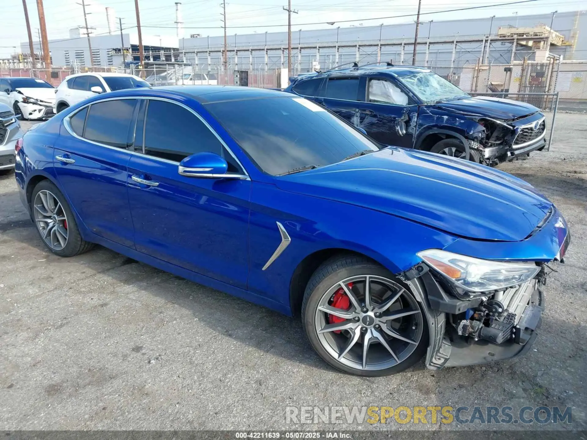 1 Photograph of a damaged car KMTG74LE4KU032620 GENESIS G70 2019