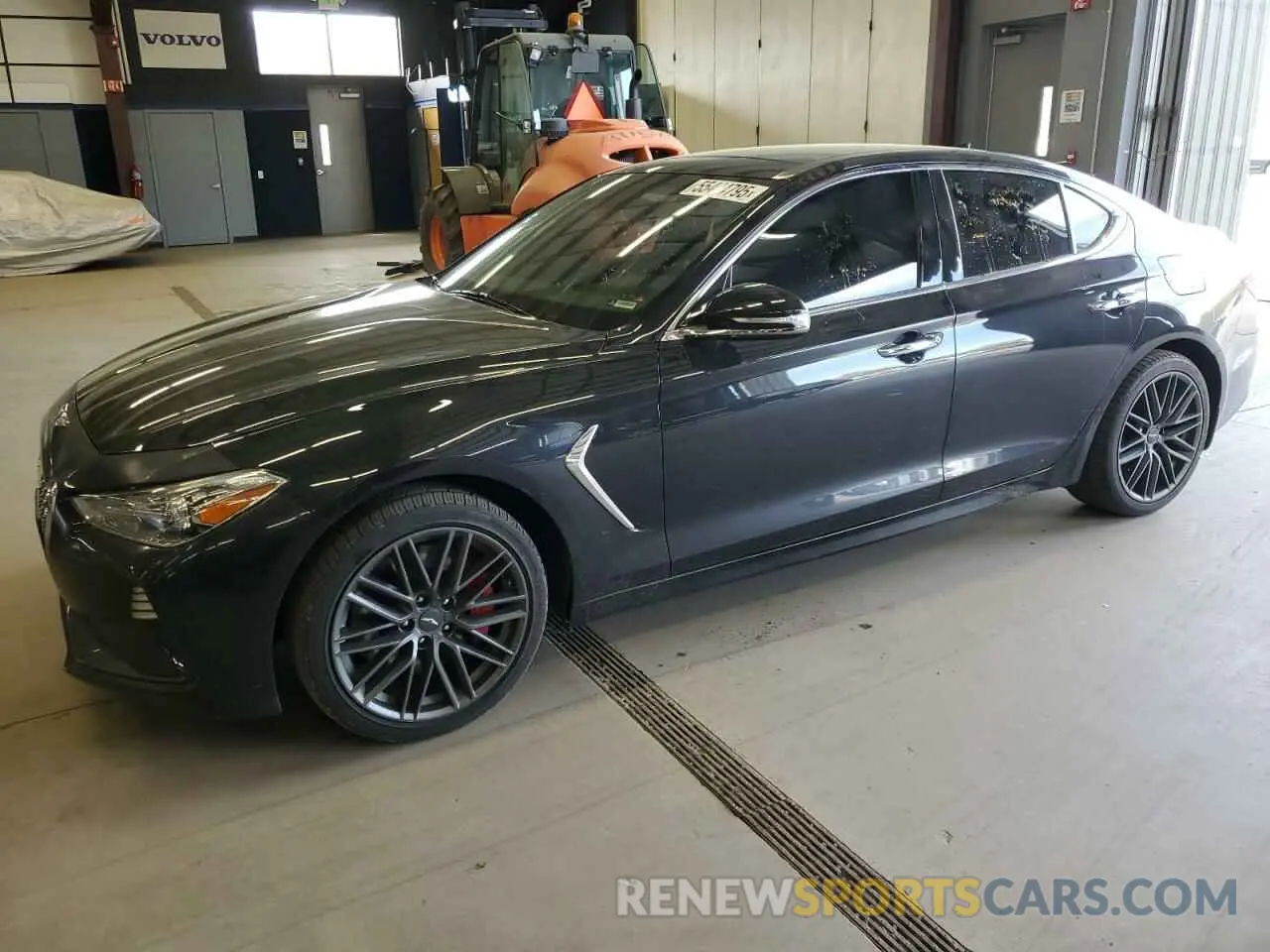 1 Photograph of a damaged car KMTG74LE6KU013986 GENESIS G70 2019