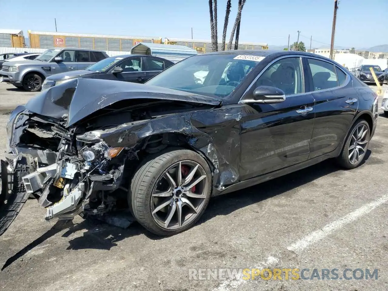 1 Photograph of a damaged car KMTG74LE7KU034474 GENESIS G70 2019