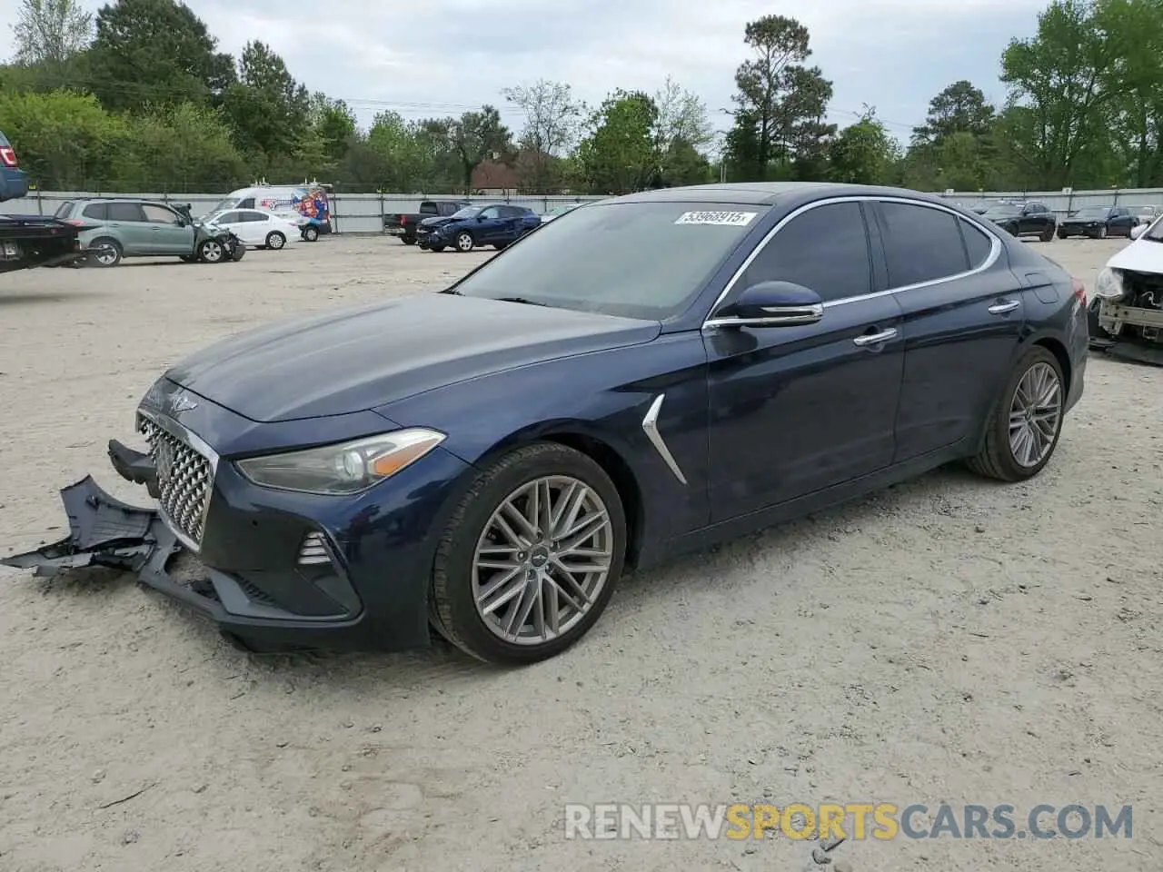 1 Photograph of a damaged car KMTG34LA0LU046749 GENESIS G70 2020