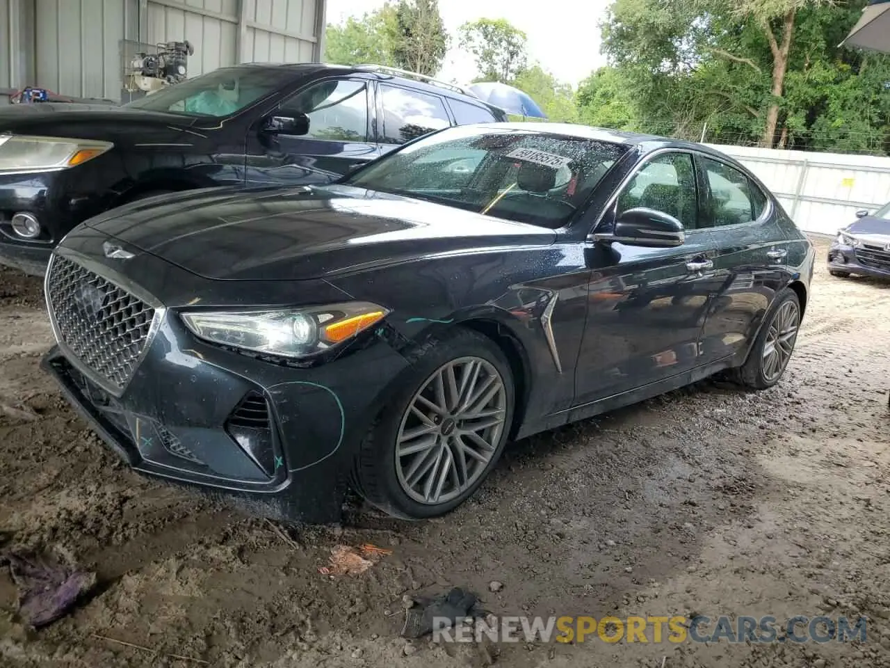 1 Photograph of a damaged car KMTG34LA2LU047675 GENESIS G70 2020