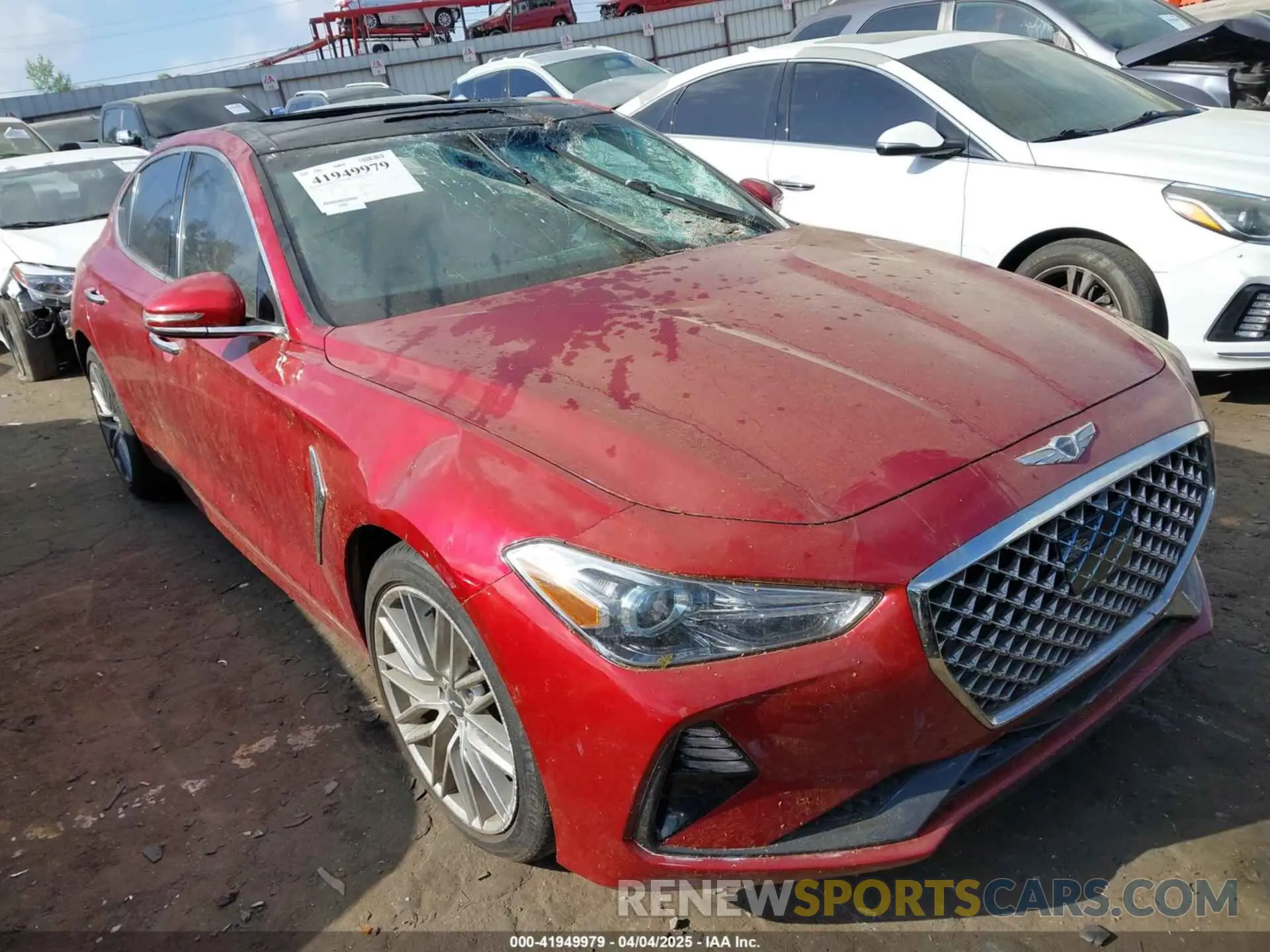 1 Photograph of a damaged car KMTG34LAXLU062859 GENESIS G70 2020