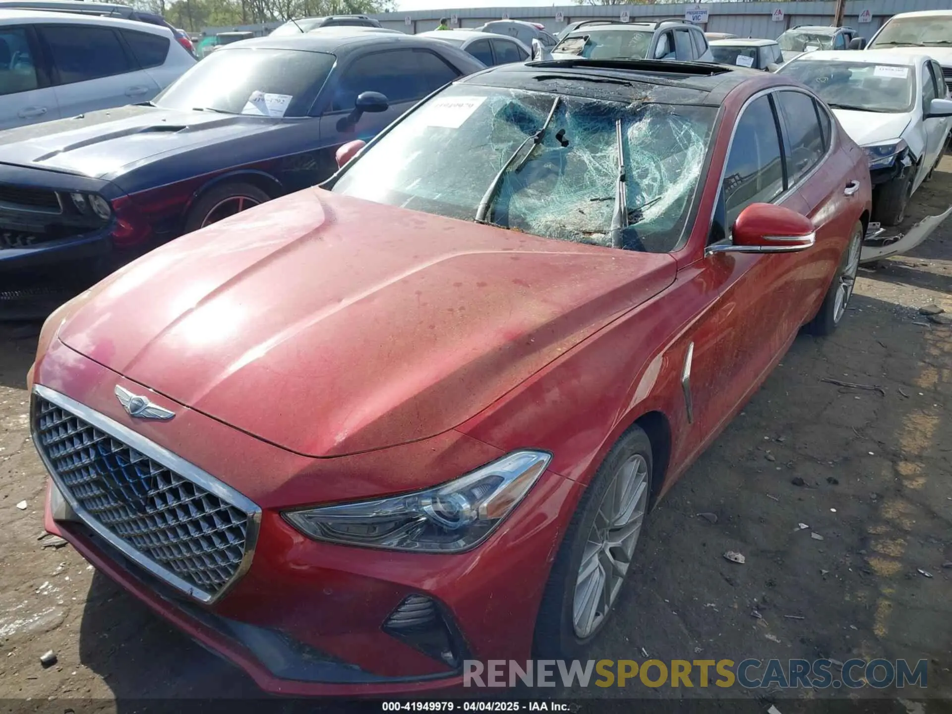 2 Photograph of a damaged car KMTG34LAXLU062859 GENESIS G70 2020