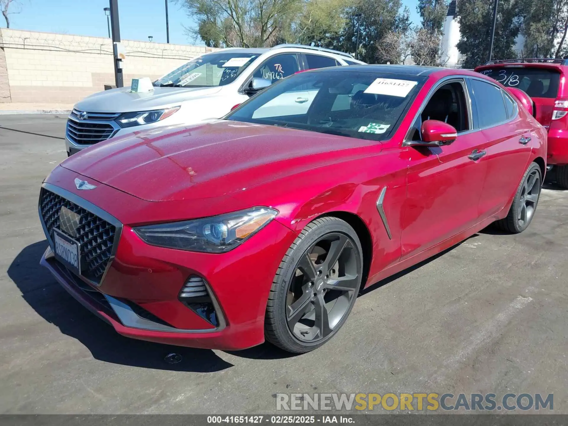 2 Photograph of a damaged car KMTG44LA3LU045365 GENESIS G70 2020