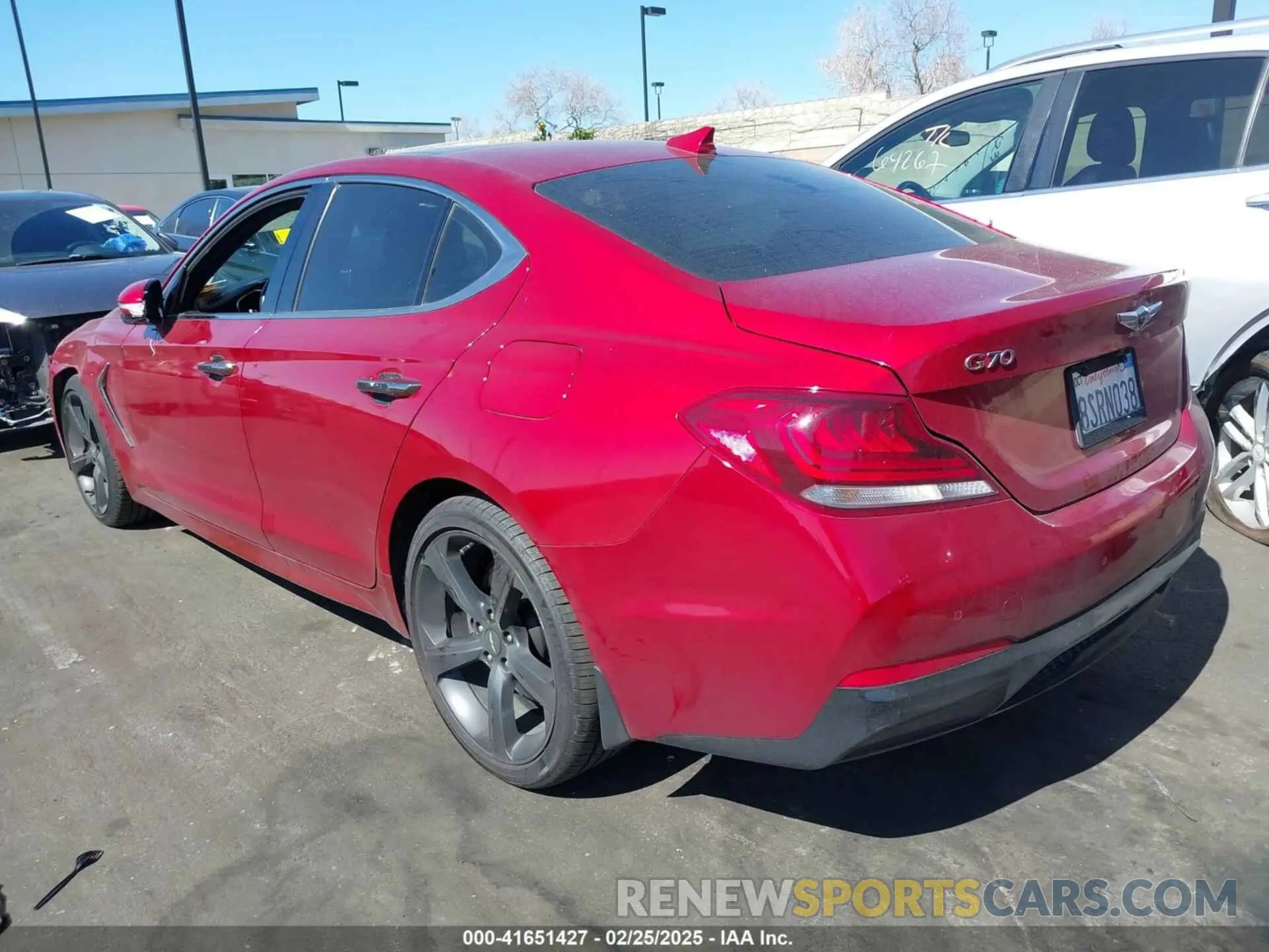 3 Photograph of a damaged car KMTG44LA3LU045365 GENESIS G70 2020