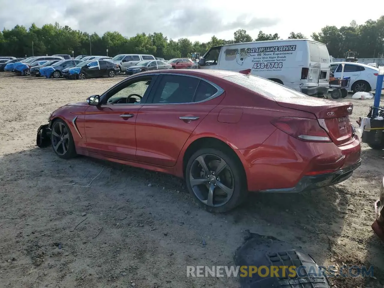 2 Photograph of a damaged car KMTG44LA6LU045375 GENESIS G70 2020