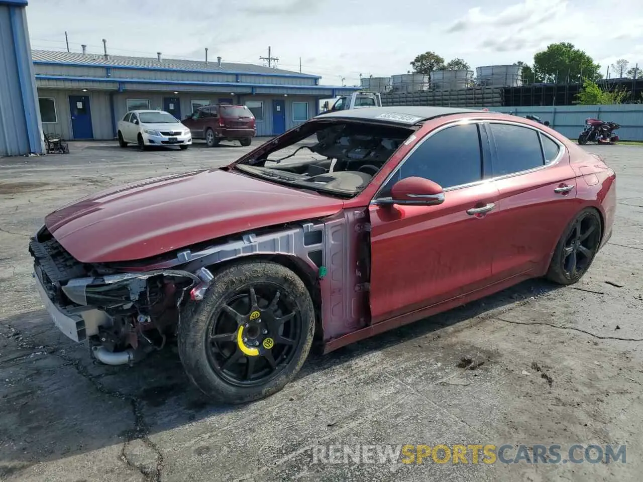 1 Photograph of a damaged car KMTG44LA8LU045233 GENESIS G70 2020