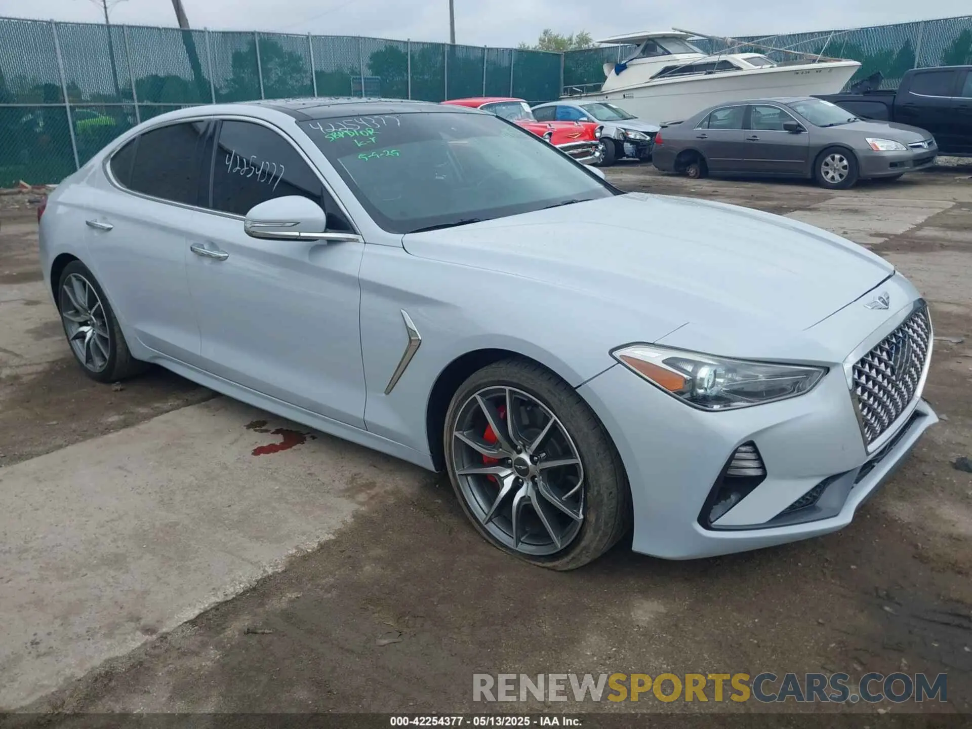 1 Photograph of a damaged car KMTG54LE6LU048583 GENESIS G70 2020
