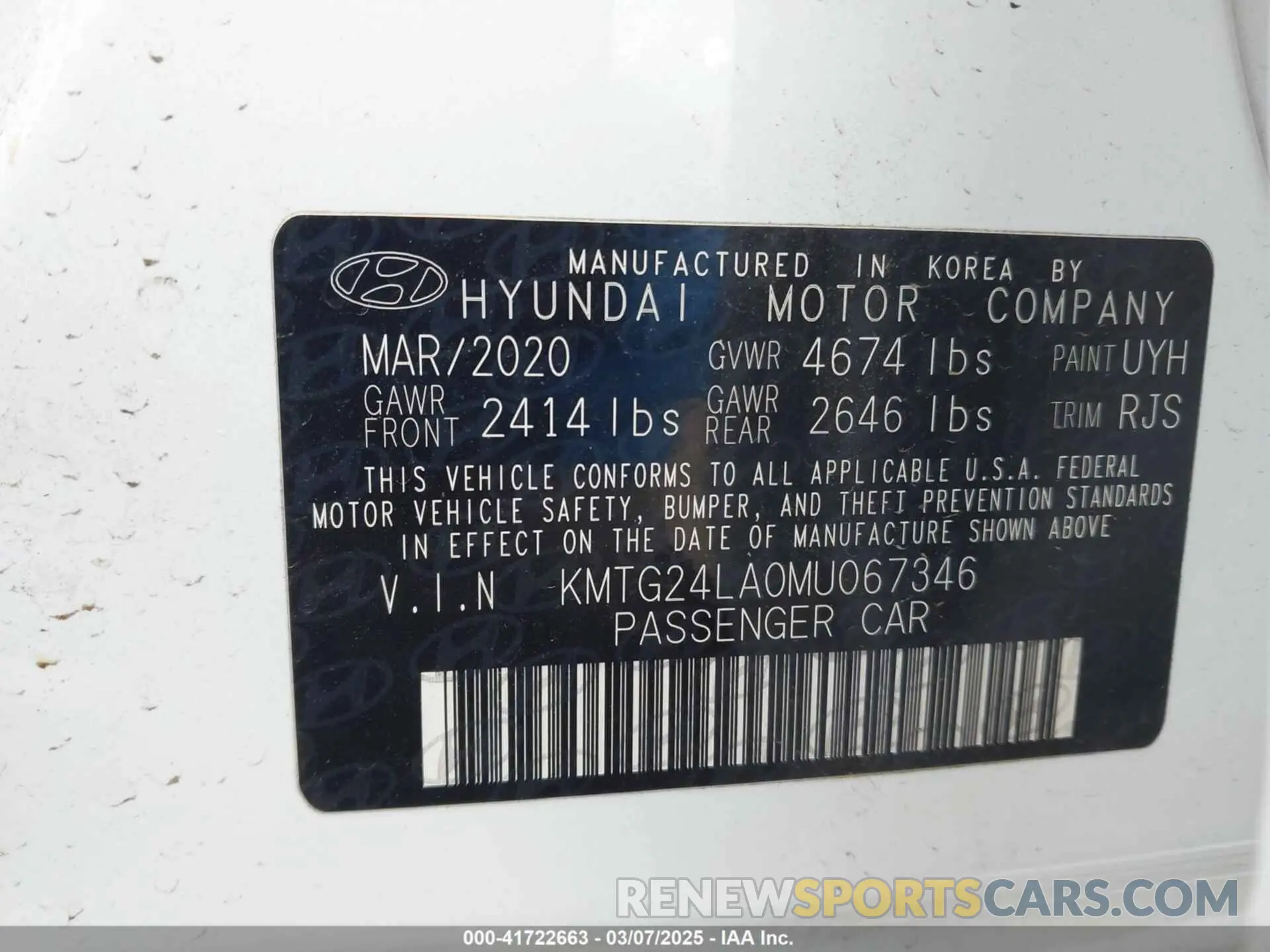 9 Photograph of a damaged car KMTG24LA0MU067346 GENESIS G70 2021