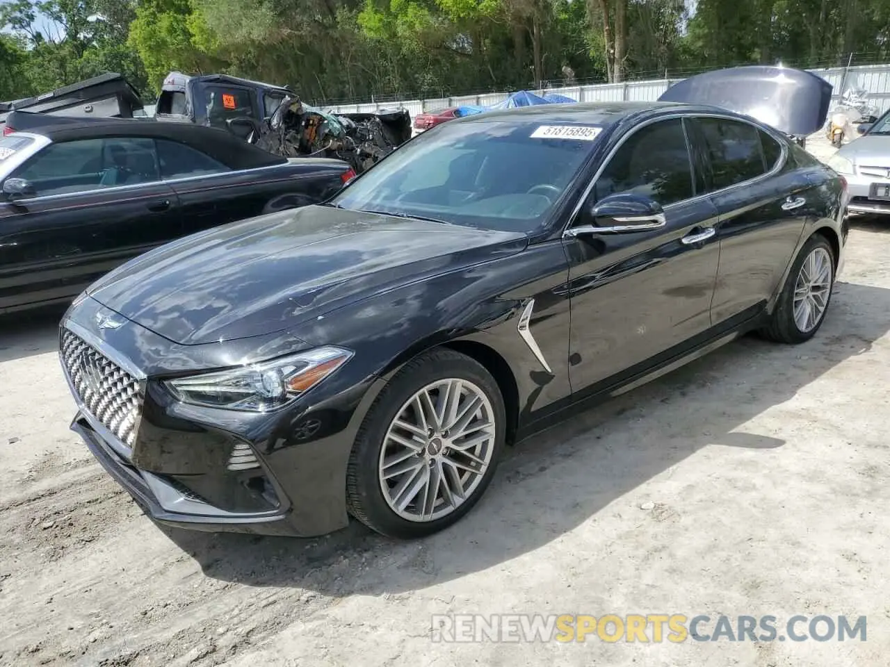 1 Photograph of a damaged car KMTG34LA0MU074200 GENESIS G70 2021