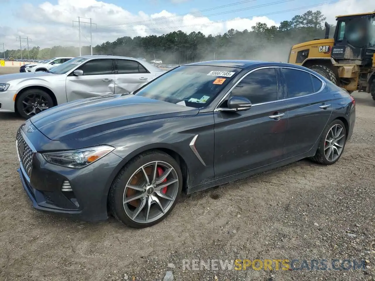 1 Photograph of a damaged car KMTG34LE2MU071155 GENESIS G70 2021