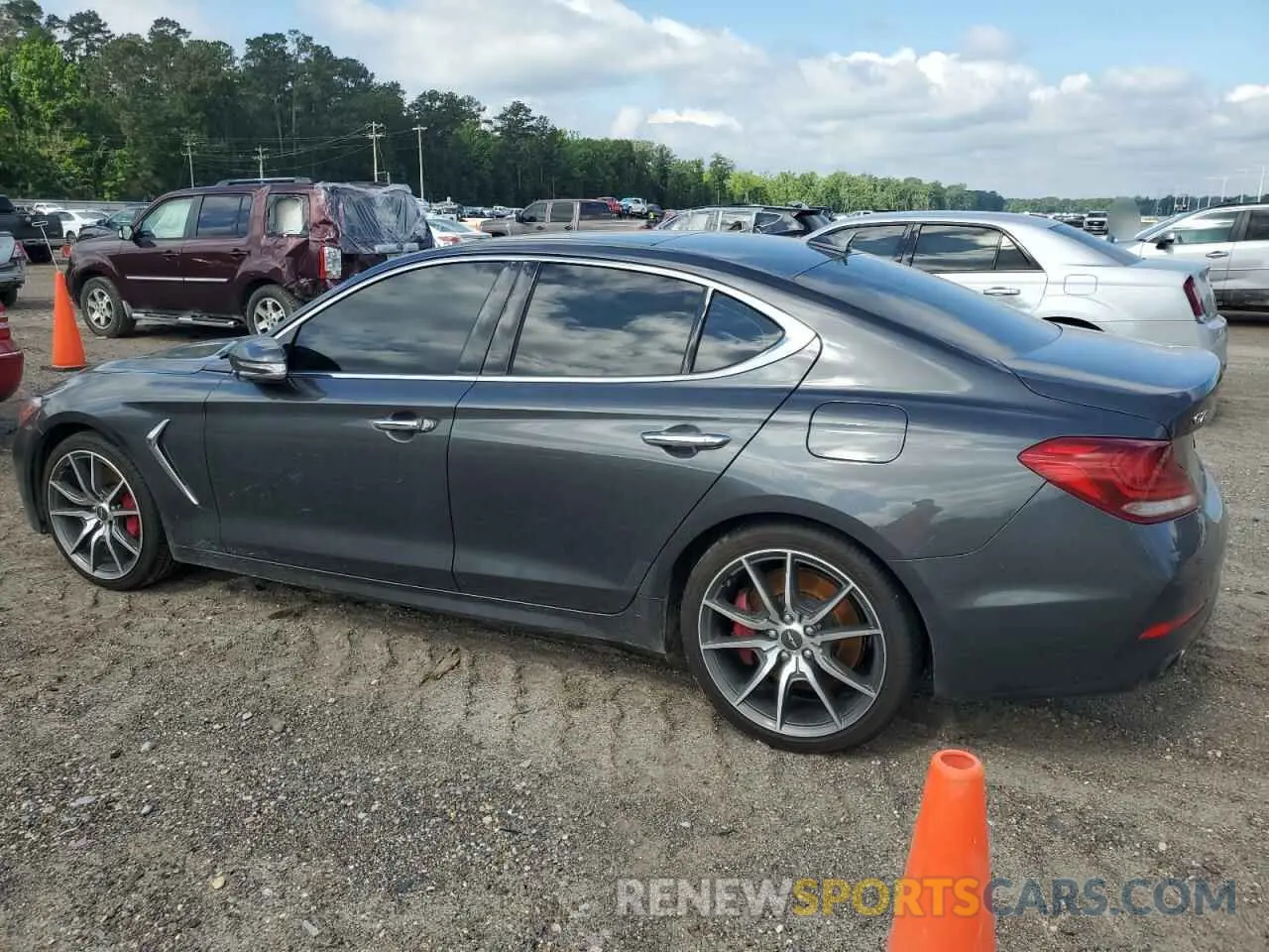 2 Photograph of a damaged car KMTG34LE2MU071155 GENESIS G70 2021