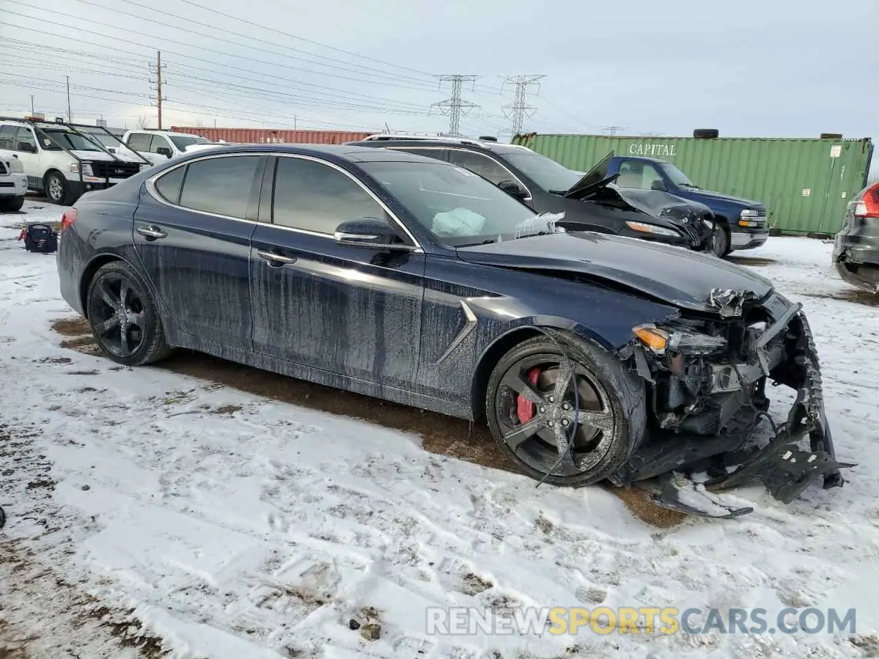 4 Photograph of a damaged car KMTG34LE3MU074503 GENESIS G70 2021
