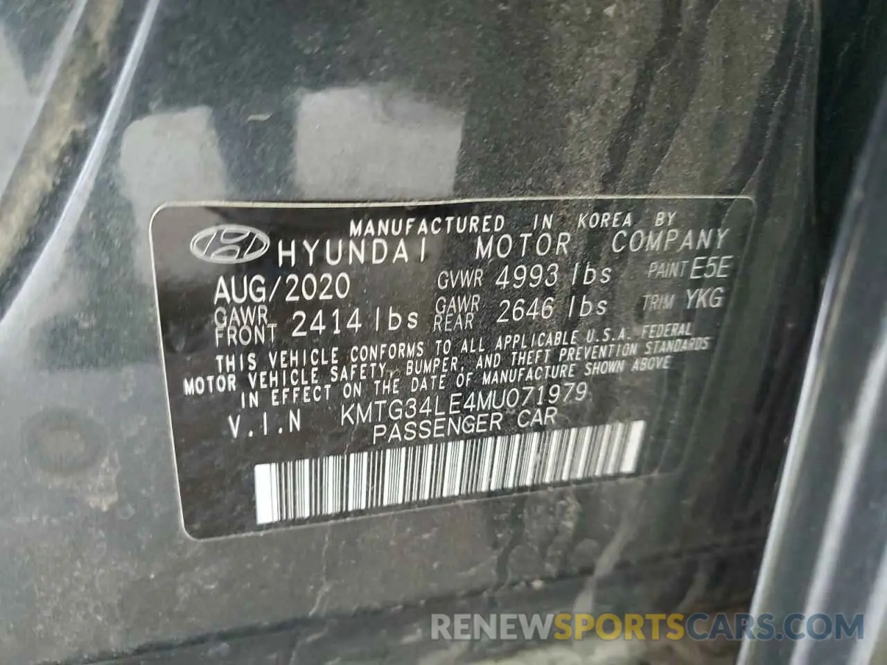 13 Photograph of a damaged car KMTG34LE4MU071979 GENESIS G70 2021