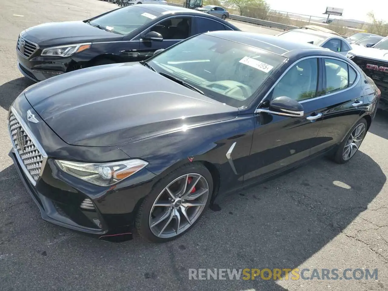 1 Photograph of a damaged car KMTG34LE7MU071166 GENESIS G70 2021