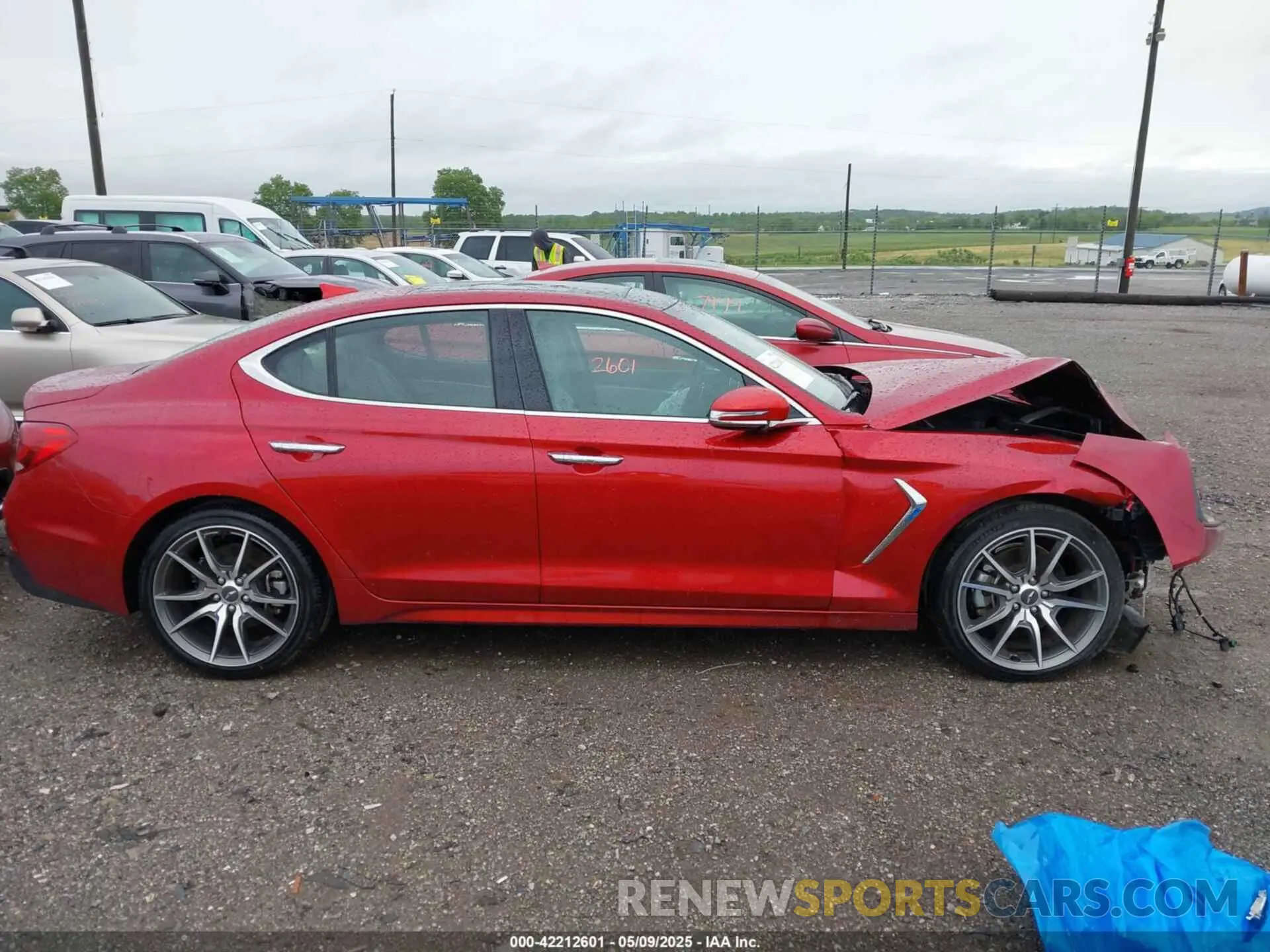 13 Photograph of a damaged car KMTG44LA0MU075456 GENESIS G70 2021