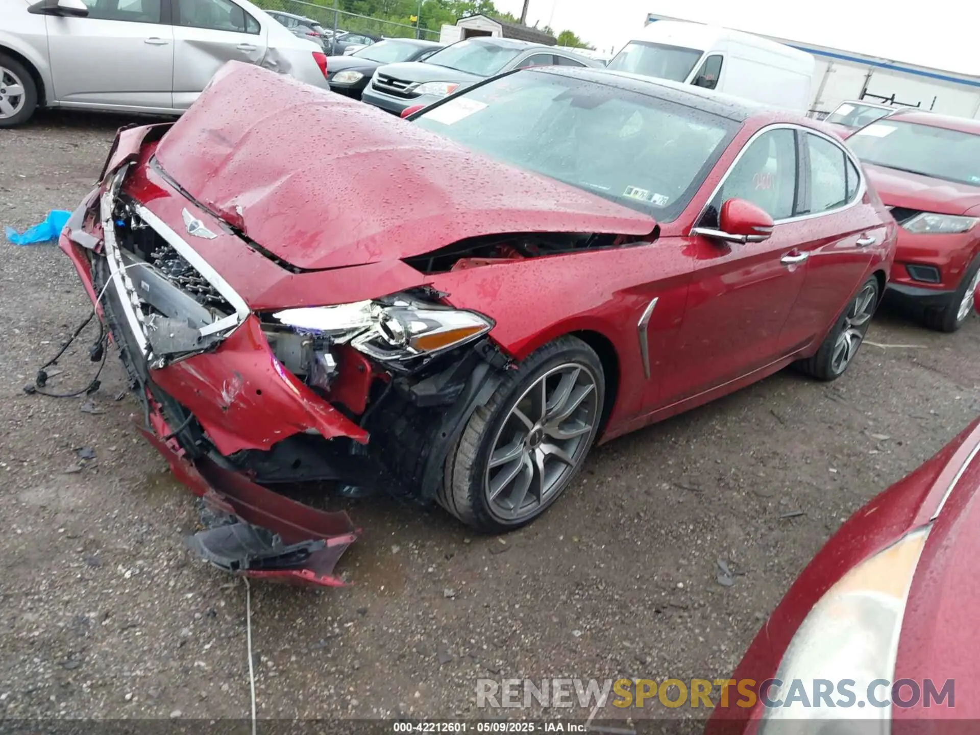 2 Photograph of a damaged car KMTG44LA0MU075456 GENESIS G70 2021