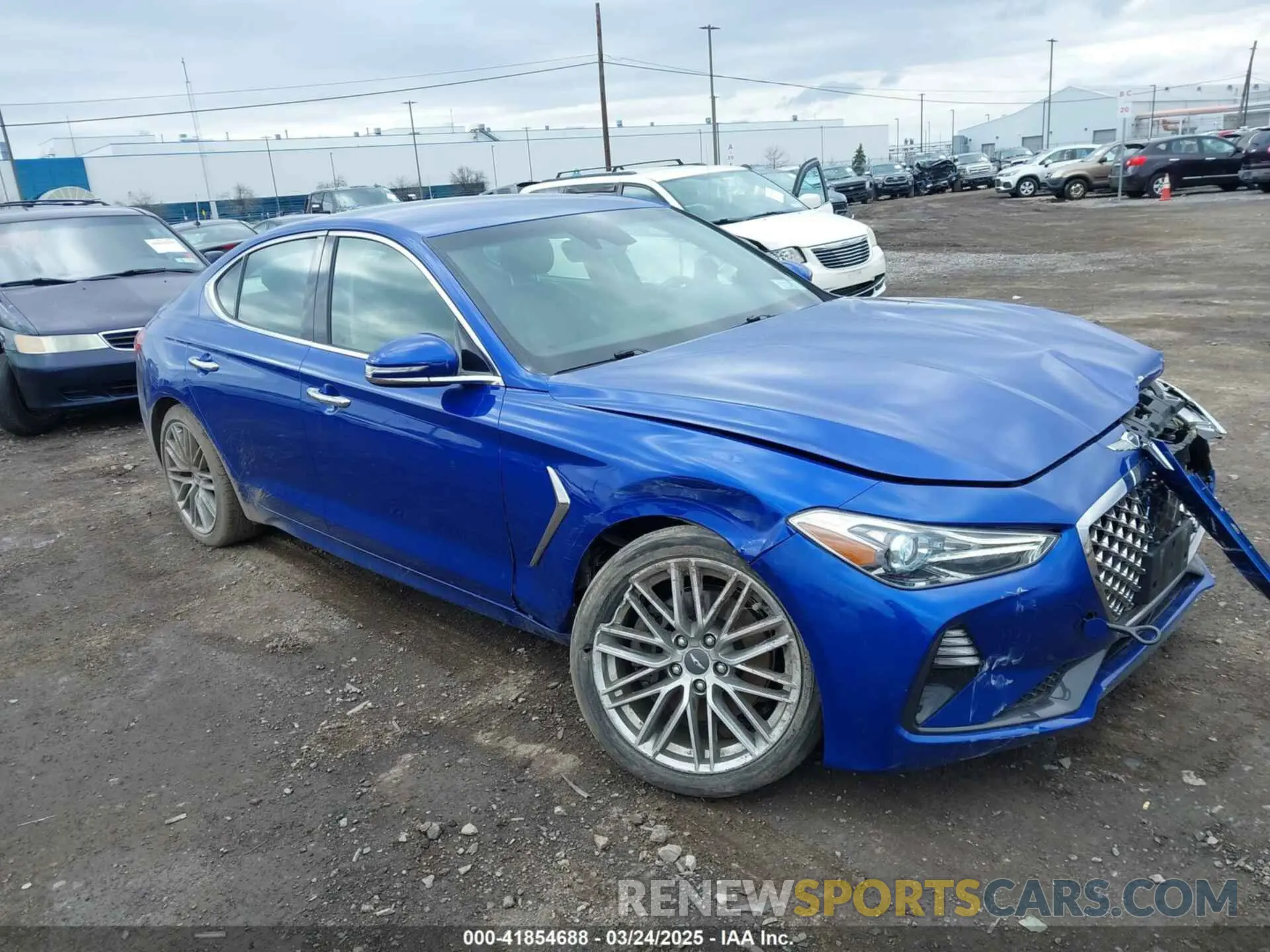 1 Photograph of a damaged car KMTG64LA1MU075332 GENESIS G70 2021