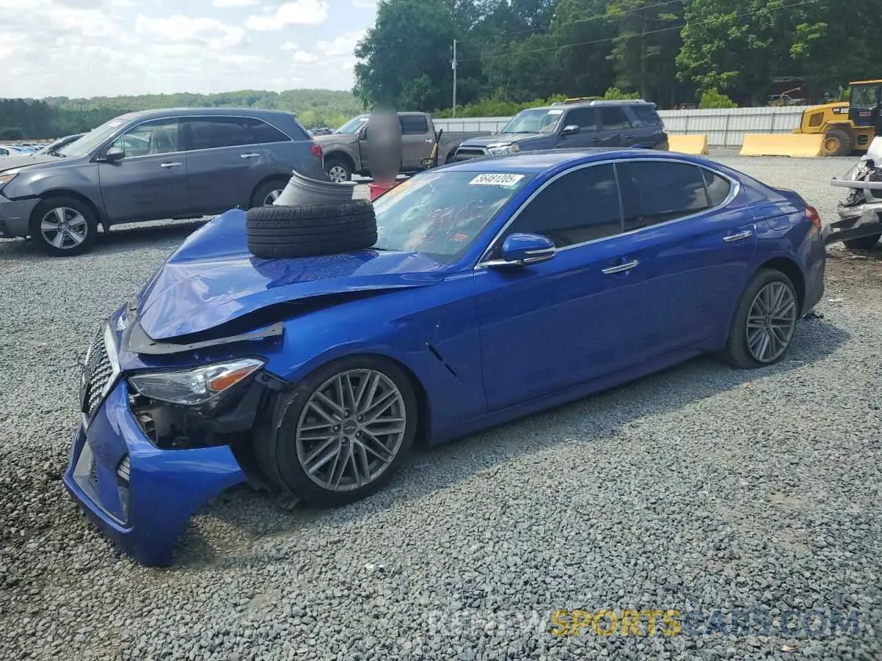 1 Photograph of a damaged car KMTG64LA1MU075945 GENESIS G70 2021