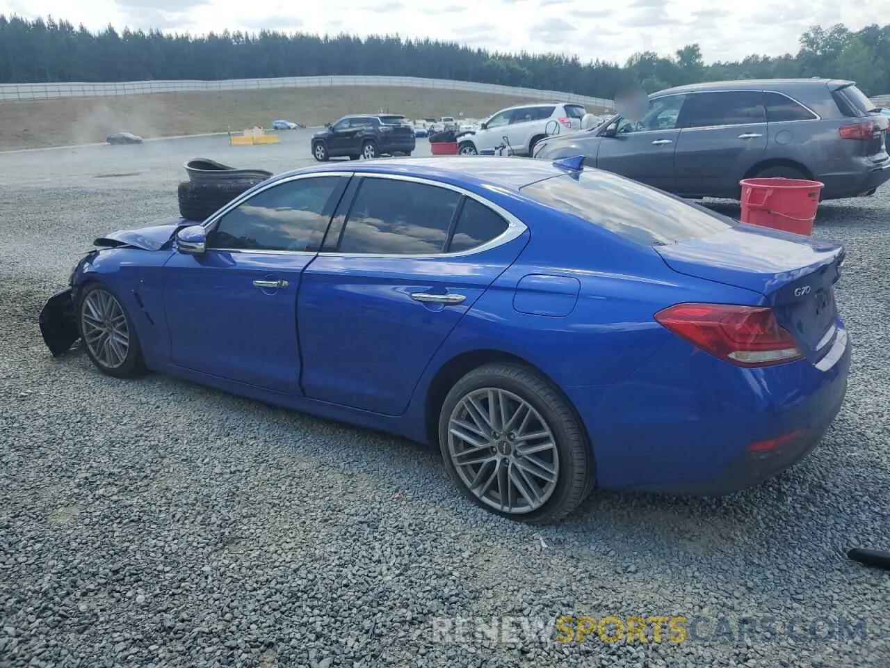 2 Photograph of a damaged car KMTG64LA1MU075945 GENESIS G70 2021