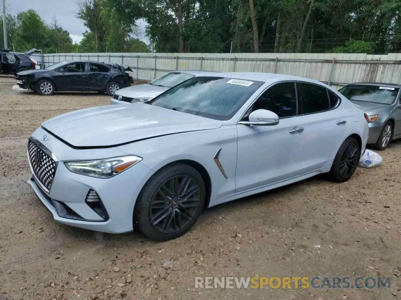 1 Photograph of a damaged car KMTG64LA6MU073480 GENESIS G70 2021