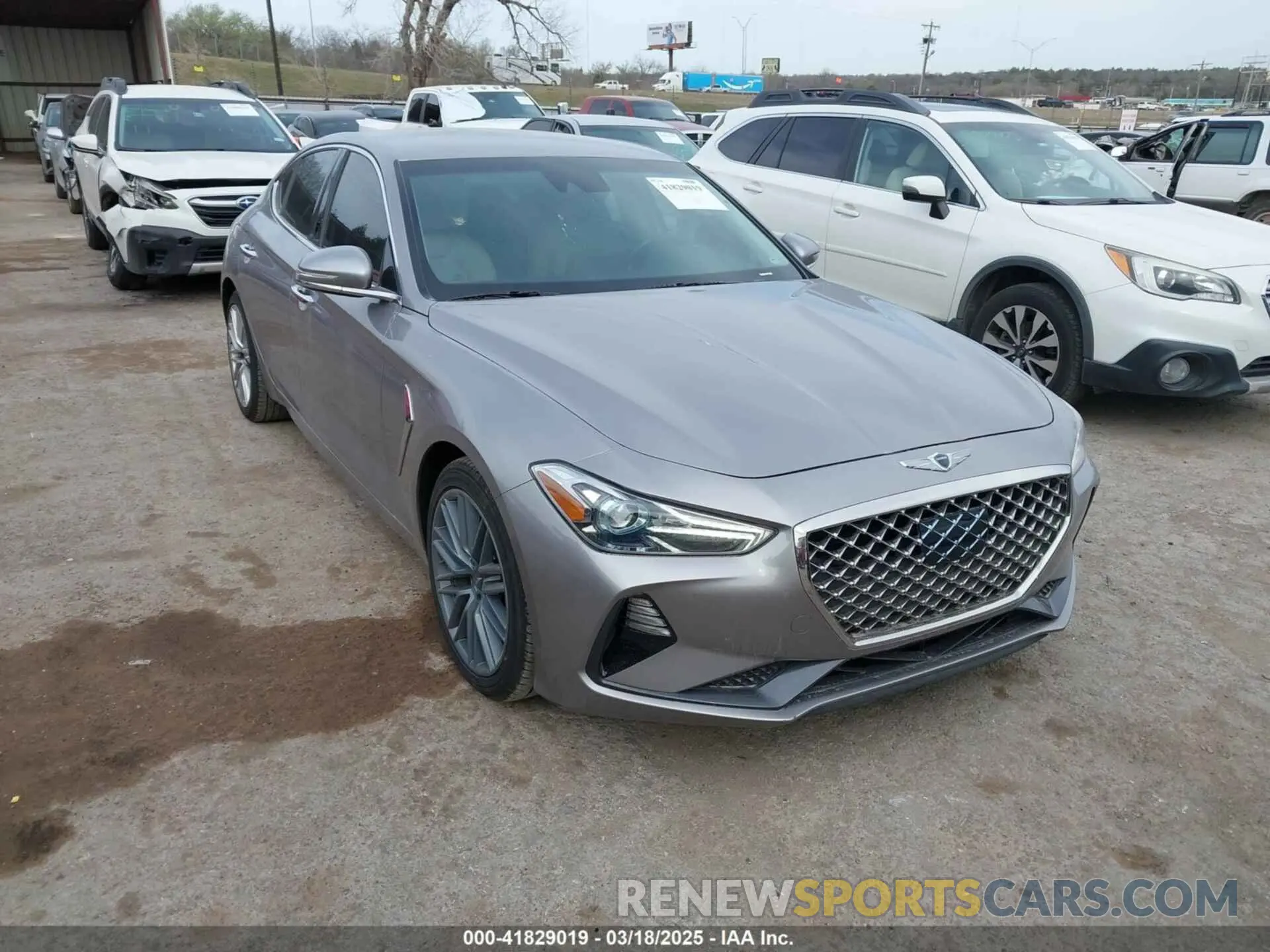 1 Photograph of a damaged car KMTG64LA9MU073635 GENESIS G70 2021