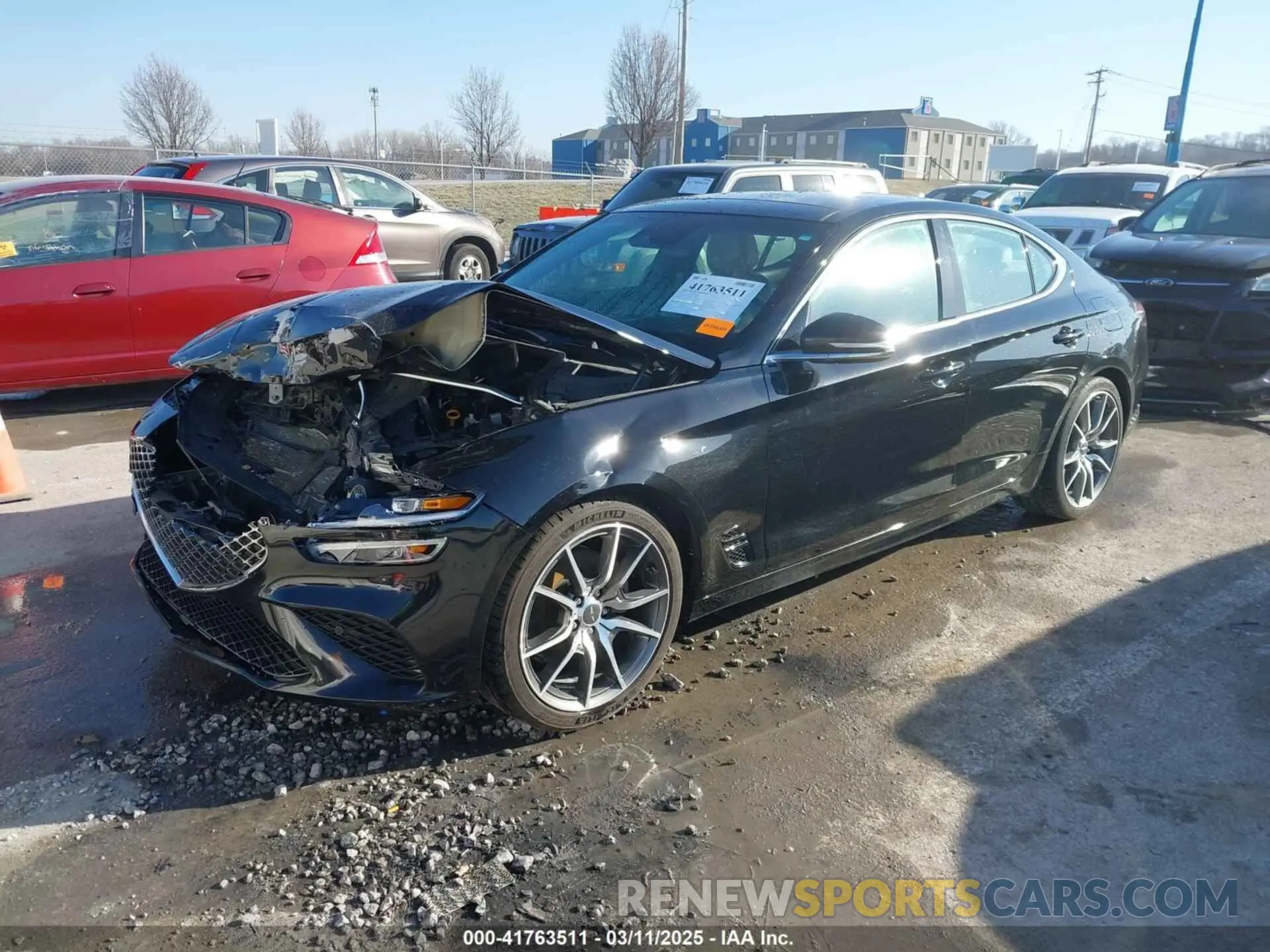 2 Photograph of a damaged car KMTG34TA0NU098580 GENESIS G70 2022