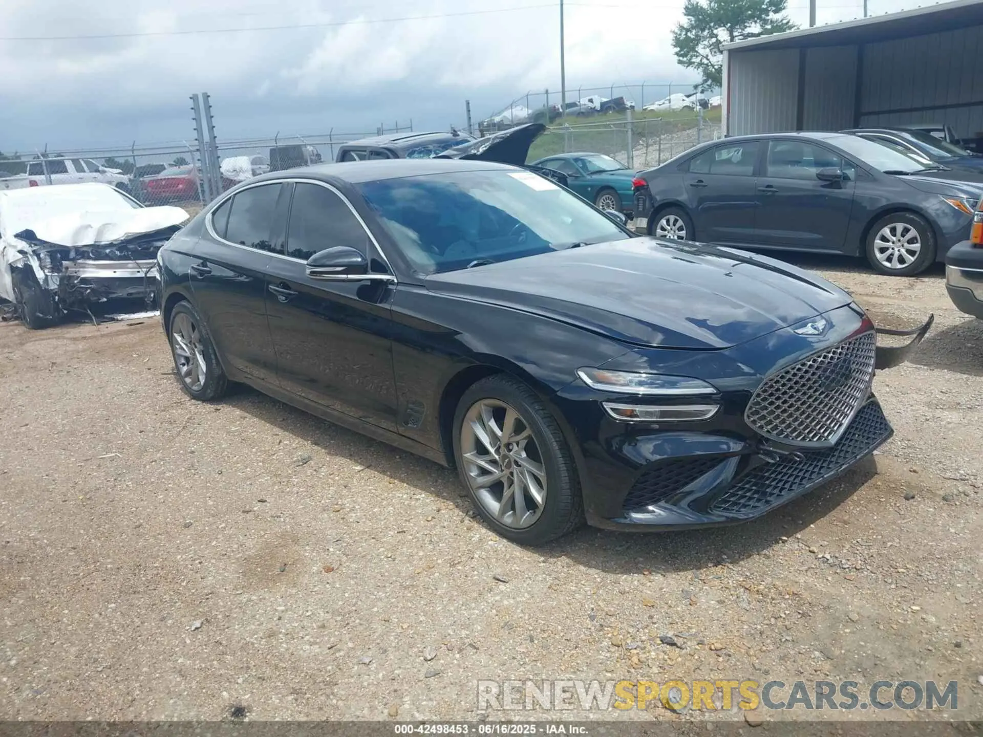 1 Photograph of a damaged car KMTG34TA2NU092862 GENESIS G70 2022