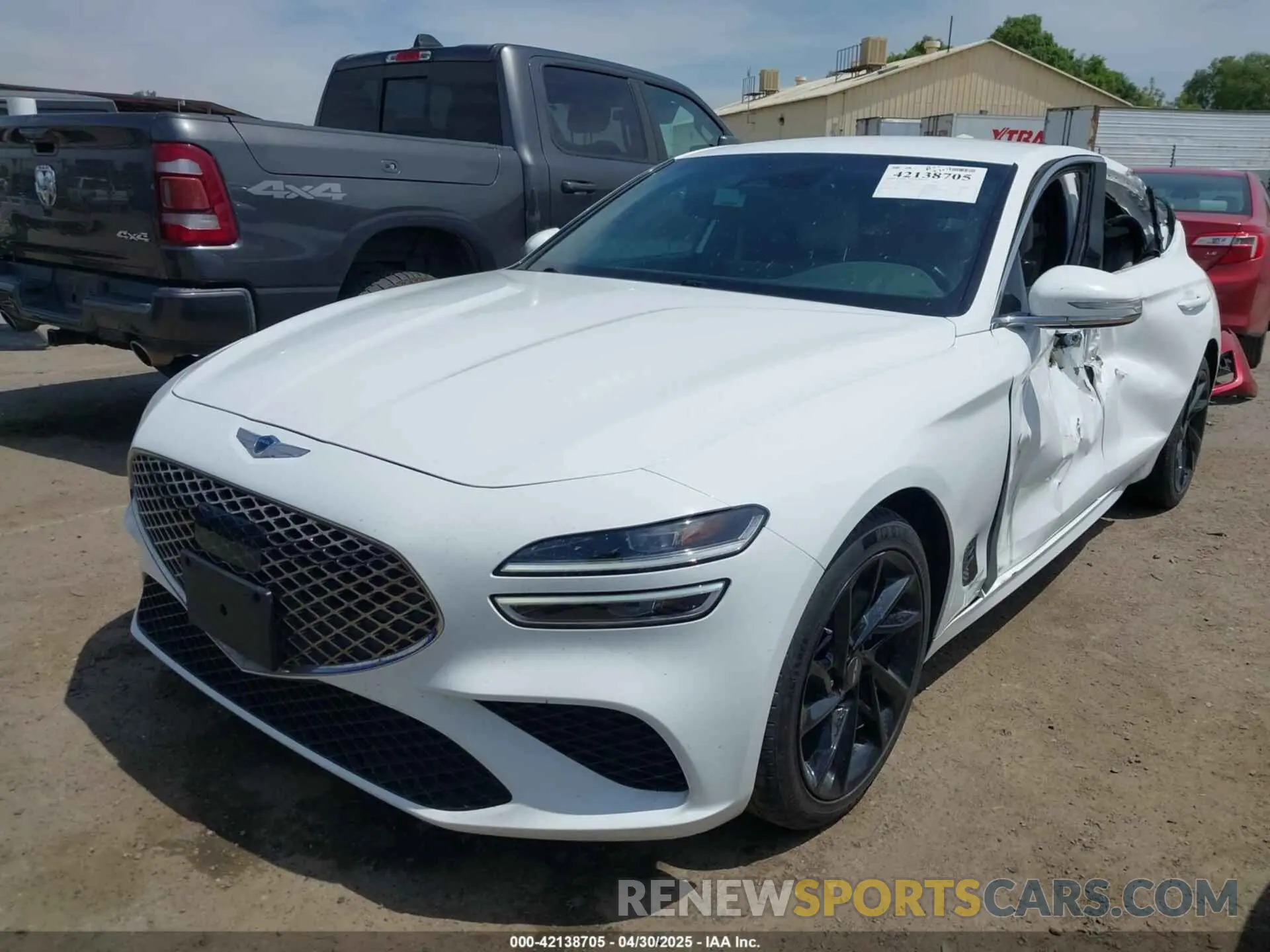 2 Photograph of a damaged car KMTG34TA9NU095130 GENESIS G70 2022
