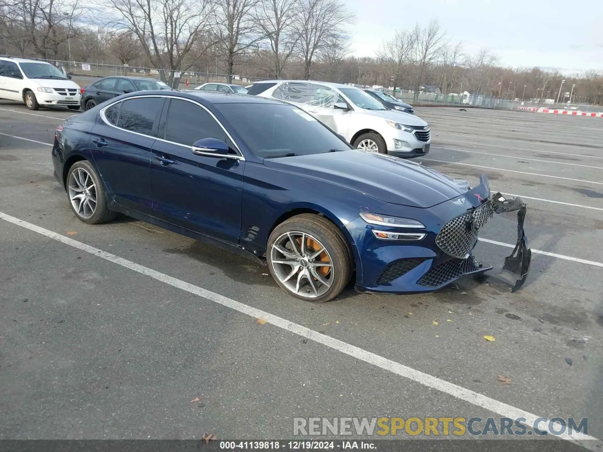 1 Photograph of a damaged car KMTG54TE7NU081644 GENESIS G70 2022