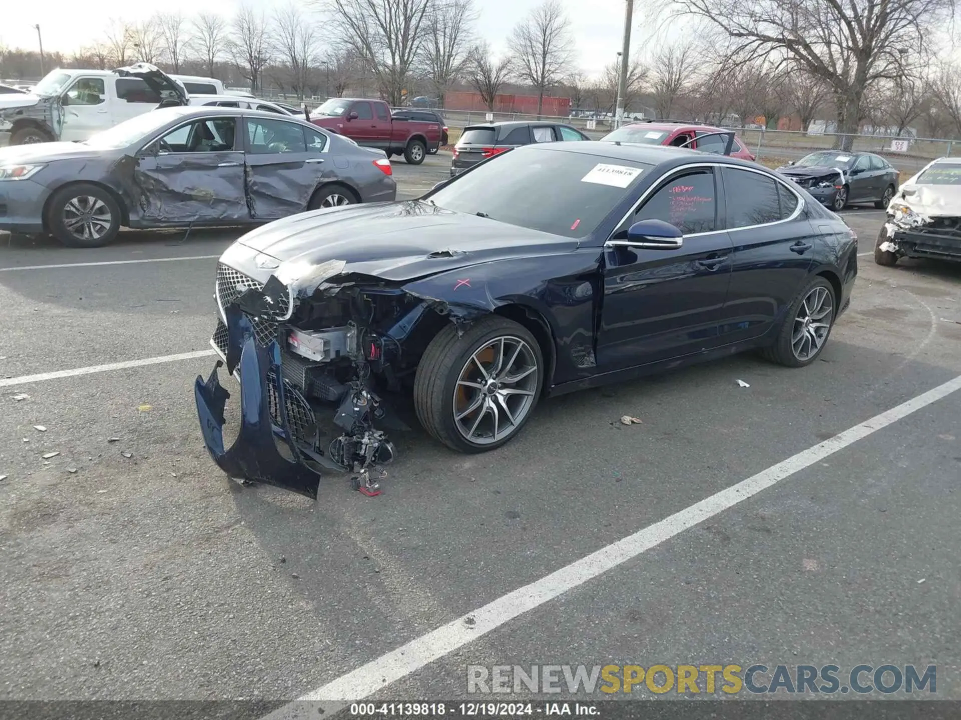 2 Photograph of a damaged car KMTG54TE7NU081644 GENESIS G70 2022
