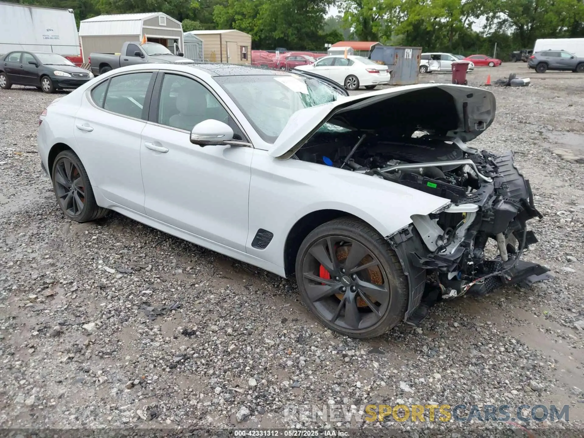 1 Photograph of a damaged car KMTG54TE8NU083094 GENESIS G70 2022