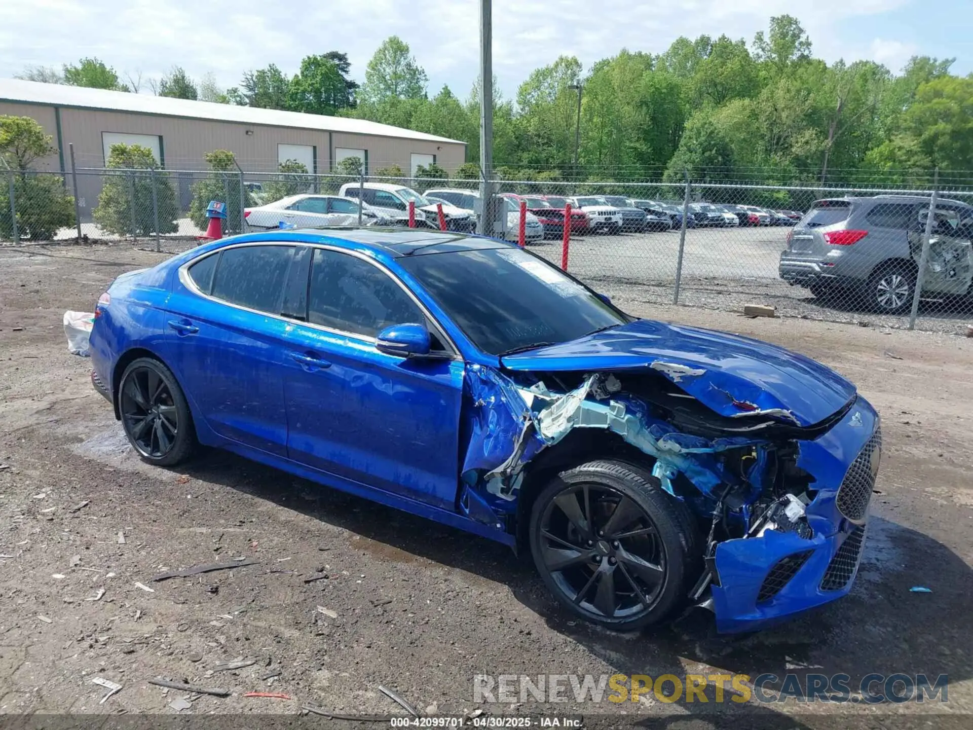 1 Photograph of a damaged car KMTG34TA2PU115639 GENESIS G70 2023