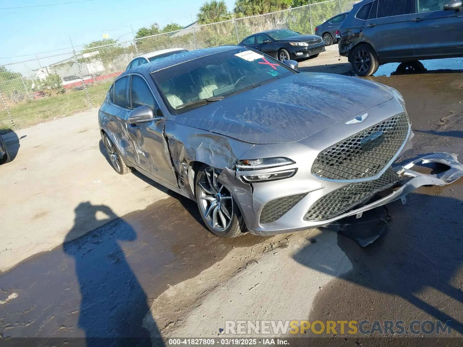 1 Photograph of a damaged car KMTG34TA2PU127032 GENESIS G70 2023